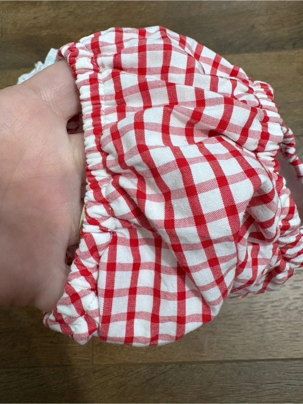 Cecil & Lou Girls 2T Red White Blue Gingham Patriotic Ruffle Swimsuit